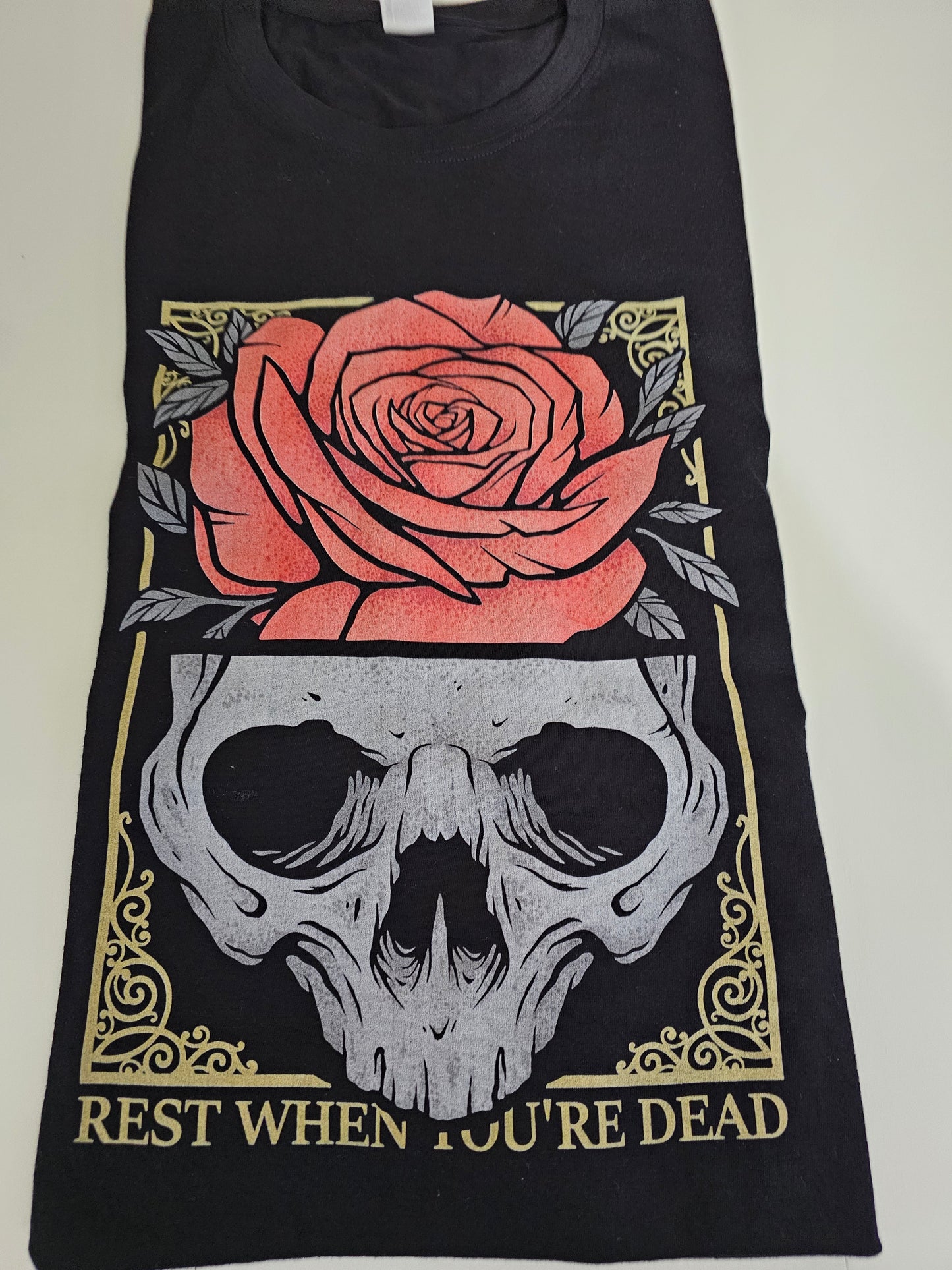 T-shirt(skull&rose)